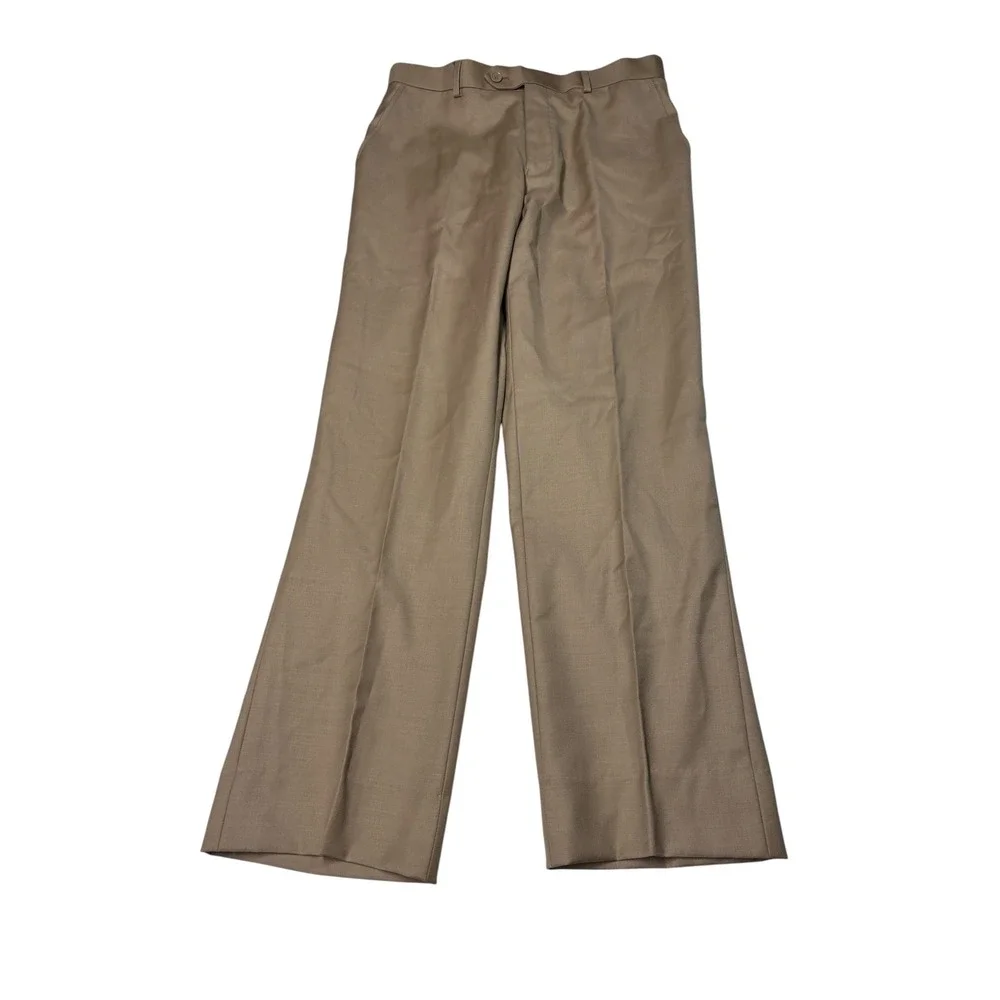 Mantoni Milan Italy Tan Super 140s Virgin Wool Dress Pants Mens 38/32 L30 M40901